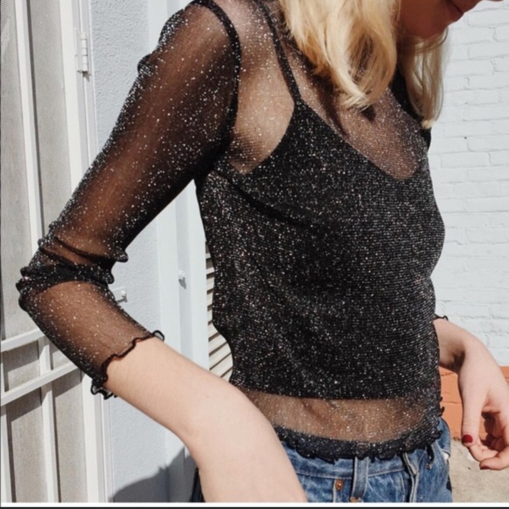 Brandy Melville glitter top